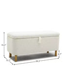 Panca Pouf Contenitore Okak Moderna con Apertura a Tirare, Comoda in Tessuto Bouclé, Pouf Contenitore Imbottito per Camera da Letto, Ingresso