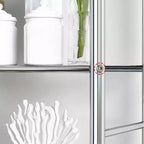 Mobiletto portaoggetti da bagno GustoWave sopra il WC, organizer da bagno in metallo con porta carta igienica e ganci, autoportante senza forare, salvaspazio, bianco