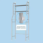 Mobiletto portaoggetti da bagno GustoWave sopra il WC, organizer da bagno in metallo con porta carta igienica e ganci, autoportante senza forare, salvaspazio, bianco