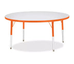 Jonti-Craft Berries Elementary Height Color Edge Round Table 48 x 48 in Orange
