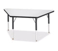 Jonti-Craft Berries Elementary Height Prism Edge Trapezoid Table (24 x 48) in Black