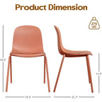 Pexfix Sedia da Pranzo Impilabile in Plastica con Gambe in Metallo, Set da 4