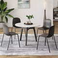 Pexfix Plastic Stackable Dining Chair with Metal Legs Set of 4