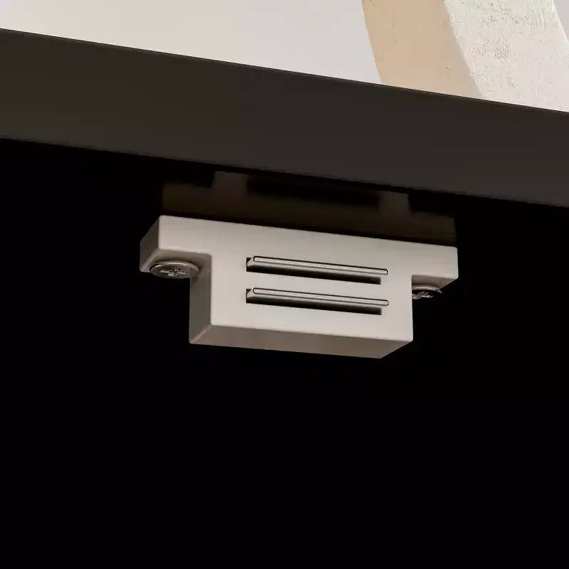 Mobile porta TV Famapy nero con ante a motivo geometrico - Dettagli oro, consolle multimediale moderna