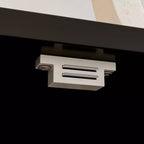 Mobile porta TV Famapy nero con ante a motivo geometrico - Dettagli oro, consolle multimediale moderna