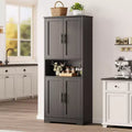 70 in Tall Kitchen Storage Pantry Cabinet with 4 Doors and Adjustable Shelves, Freestanding Cupboard for Dining Room, Bathroom, Laundry Room