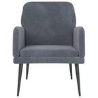 vidaXL Poltrona Grigio Scuro 62x79x79 cm Velluto - Grigio Scuro