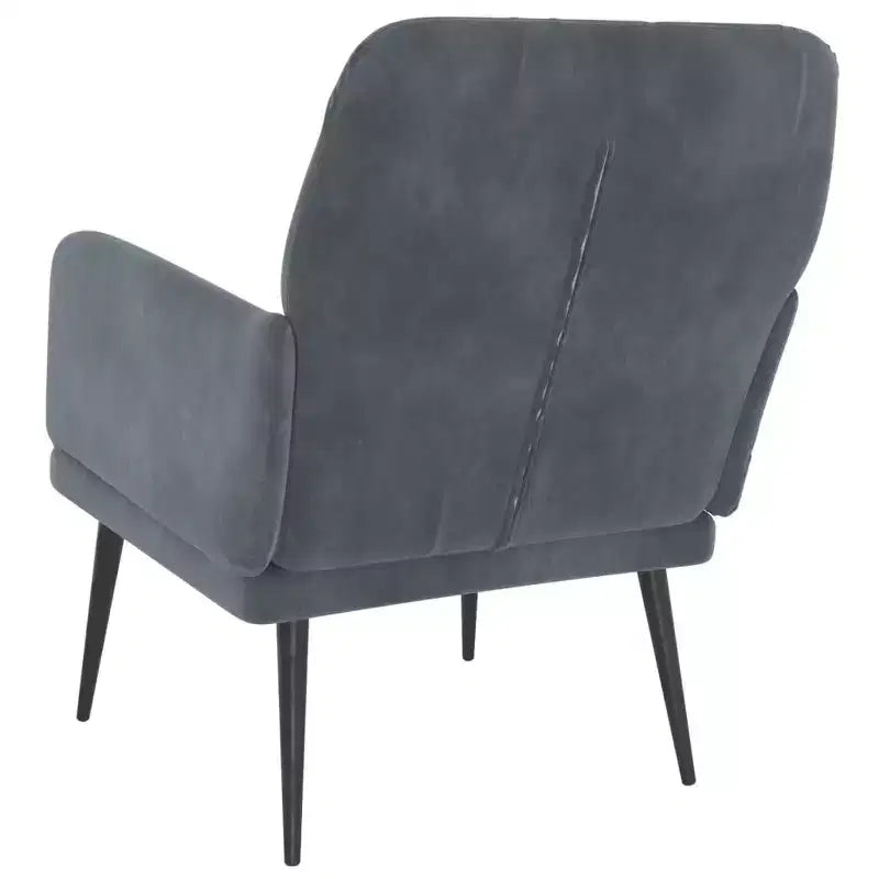 vidaXL Poltrona Grigio Scuro 62x79x79 cm Velluto - Grigio Scuro