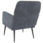vidaXL Poltrona Grigio Scuro 62x79x79 cm Velluto - Grigio Scuro
