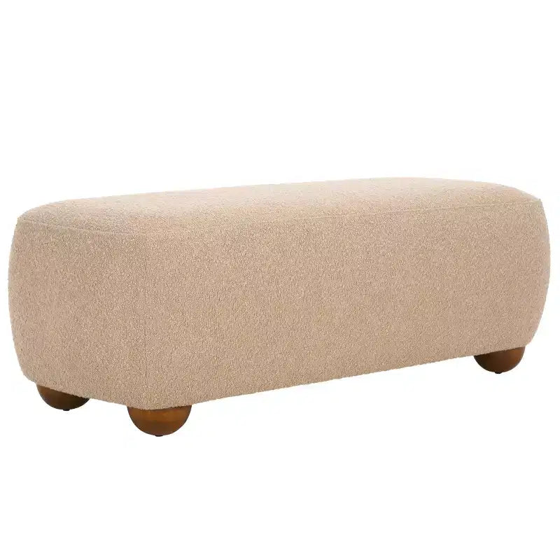 Pouf rettangolare Whitley con gambe in legno - OTT1302 - Safavieh