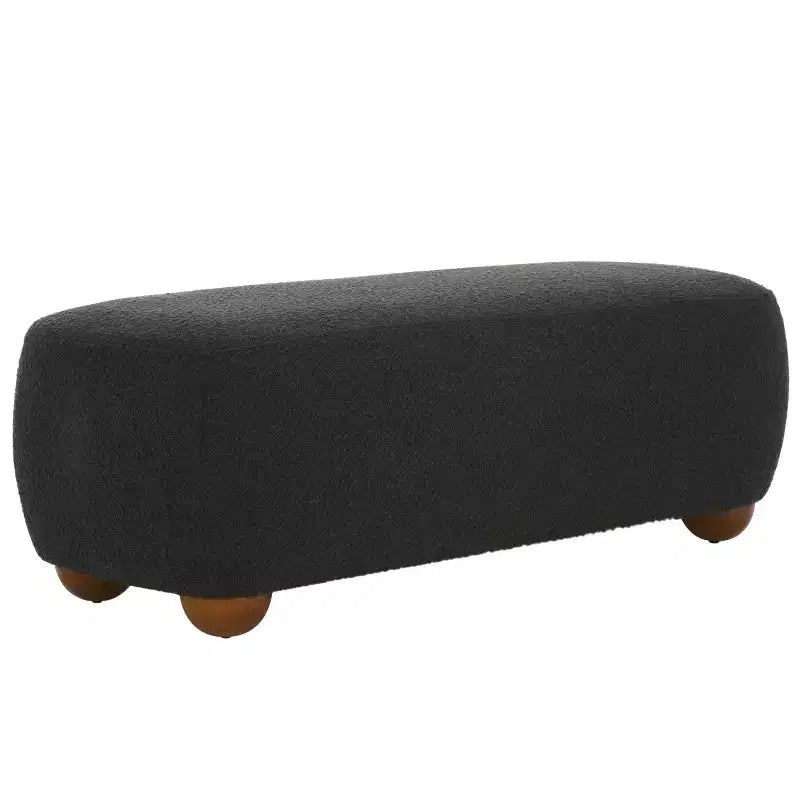 Pouf rettangolare Whitley con gambe in legno - OTT1302 - Safavieh