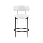 Meridian Furniture, Sgabello Beacon in ecopelle crema, set da 2