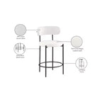 Meridian Furniture, Sgabello Beacon in ecopelle crema, set da 2