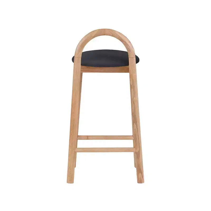 Meridian Furniture, Sgabello Calvin in ecopelle nera