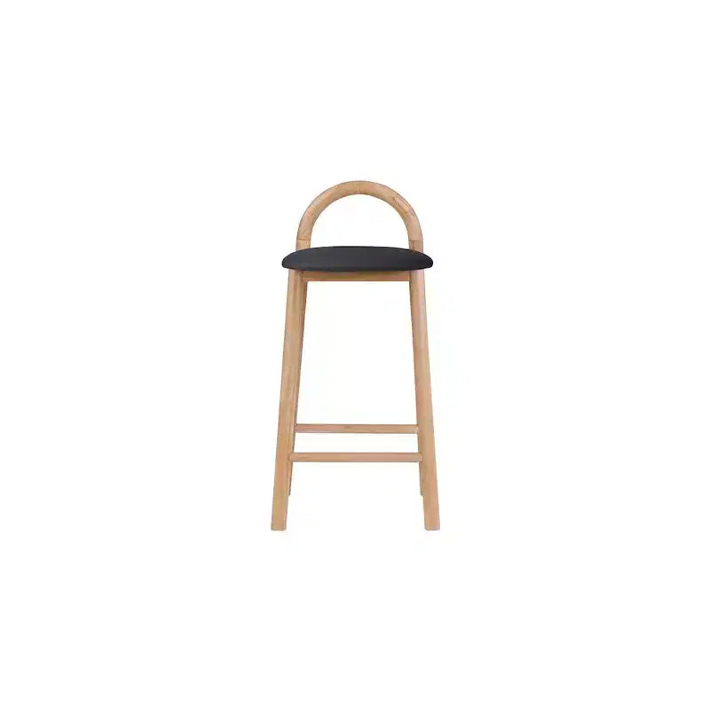 Meridian Furniture, Sgabello Calvin in ecopelle nera