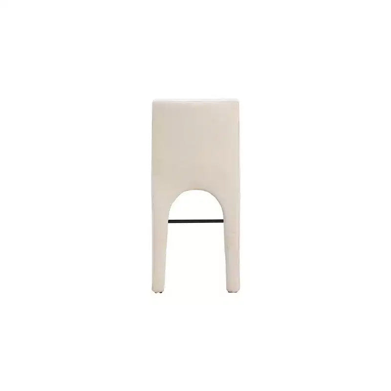 Meridian Furniture, Sgabello in tessuto testurizzato di lino beige Gramercy