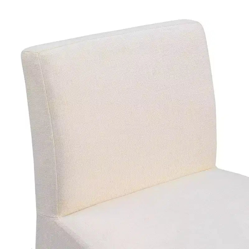 Meridian Furniture, Sgabello in tessuto testurizzato di lino beige Gramercy
