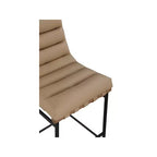 Meridian Furniture, Sgabello da bar Burke in pelle vegana marrone chiaro