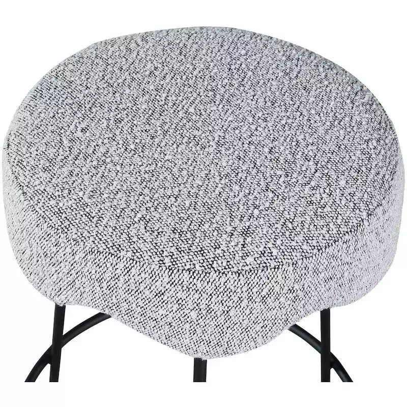 Meridian Furniture, Sgabello da bancone Fleur in tessuto grigio