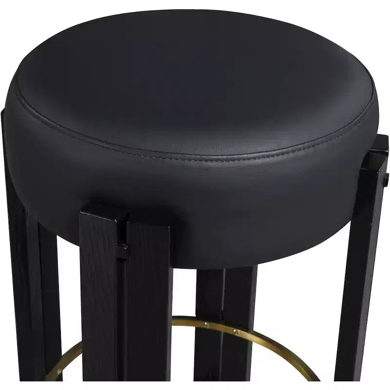 Meridian Furniture, Sgabello da bancone Harrison in pelle vegana nera