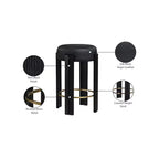 Meridian Furniture, Sgabello da bancone Harrison in pelle vegana nera