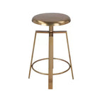 Meridian Furniture, Sgabello da bancone/bar Lang in ferro dorato