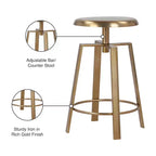 Meridian Furniture, Sgabello da bancone/bar Lang in ferro dorato