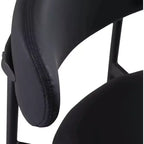 Meridian Furniture, Sgabello da bancone Lupita in pelle vegana nera, set da 2