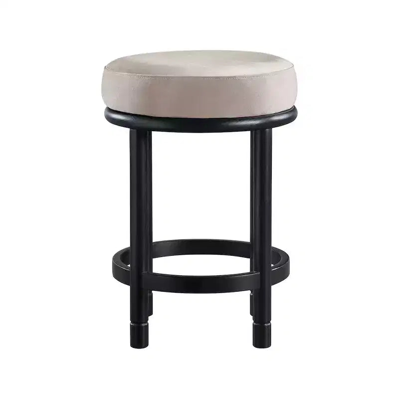 Meridian Furniture, Sgabello da bancone in velluto tortora Monette
