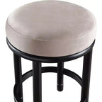 Meridian Furniture, Sgabello da bancone in velluto tortora Monette