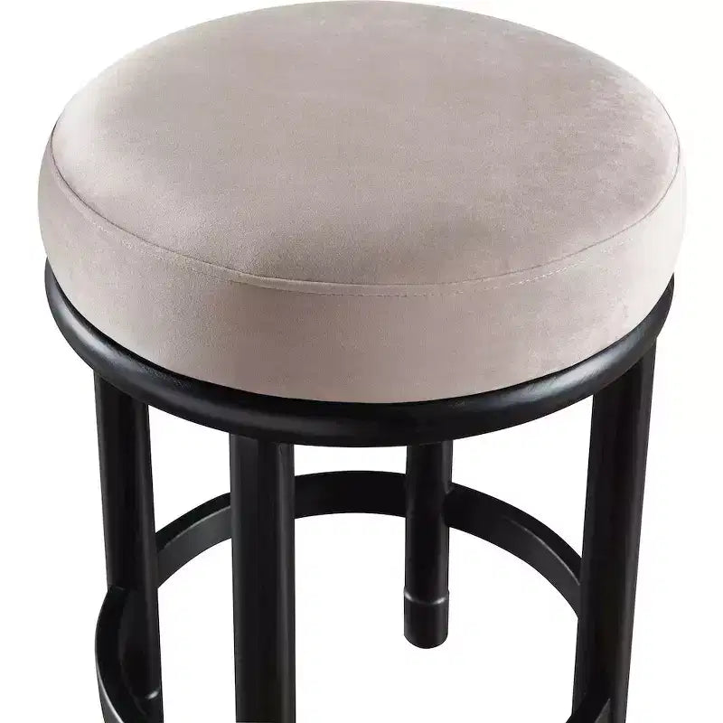Meridian Furniture, Sgabello da bancone in velluto tortora Monette