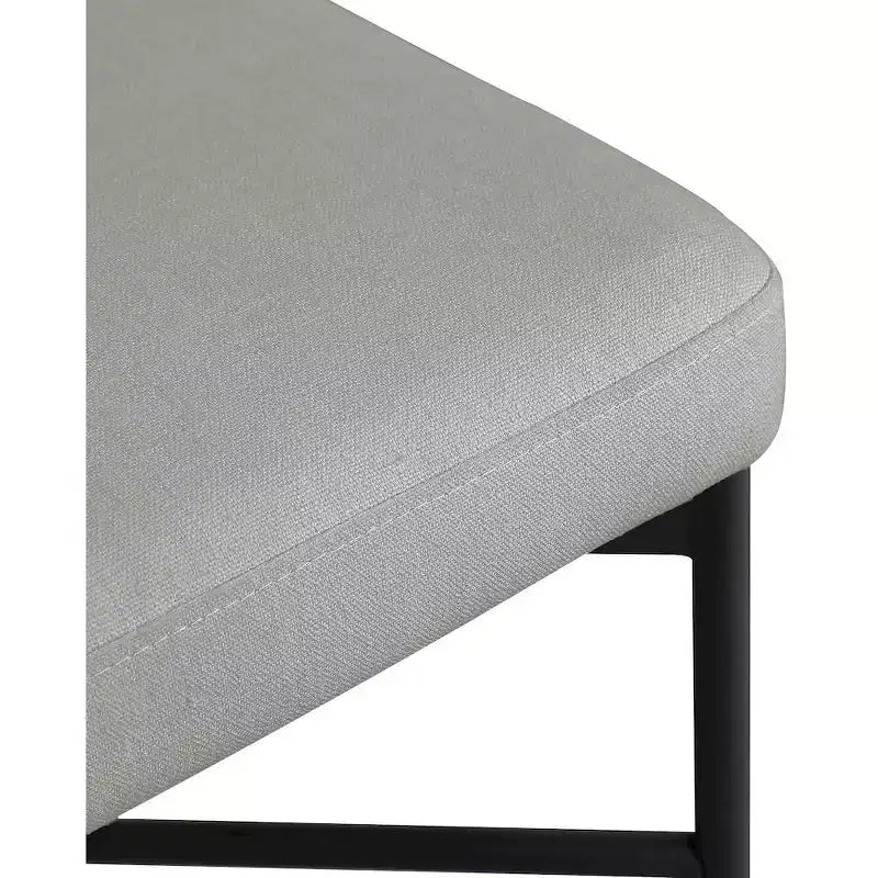 Meridian Furniture, Sgabello Rivage in tessuto resistente effetto lino grigio chiaro, set da 2