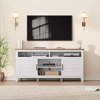 Mobile TV moderno da 65 pollici | Porte doppie semi-aperte e 8 scomparti | 3 ripiani regolabili | PB+MDF | per soggiorno e camera da letto