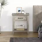 Comodini set da 2, tavolino con cassetto, tavolino laterale per spazi, scaffali portaoggetti a 2 livelli con cassettiera, comodino