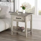 Comodini set da 2, tavolino con cassetto, tavolino laterale per spazi, scaffali portaoggetti a 2 livelli con cassettiera, comodino