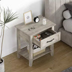 Comodini set da 2, tavolino con cassetto, tavolino laterale per spazi, scaffali portaoggetti a 2 livelli con cassettiera, comodino
