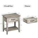 Comodini set da 2, tavolino con cassetto, tavolino laterale per spazi, scaffali portaoggetti a 2 livelli con cassettiera, comodino