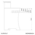 Glorious Workbench Studio Desk, Nero