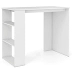 Costway Scrivania compatta da 35,5 pollici per PC portatile, stile moderno, con ripiano laterale, bianca/nera/grigia/marrone