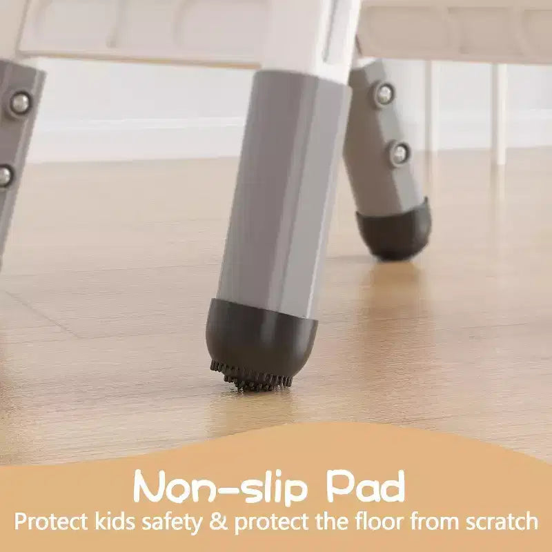 CuisinSmart Sedia per Bambini, Confezione da 2, Sedia Regolabile in Altezza per Bambini, Sedie per Bambini e Bambine dai 2 ai 6 Anni, per Casa, Famiglia, Aula, Asilo, Grigio