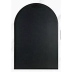Specchio da parete ad arco per bagno in metallo nero