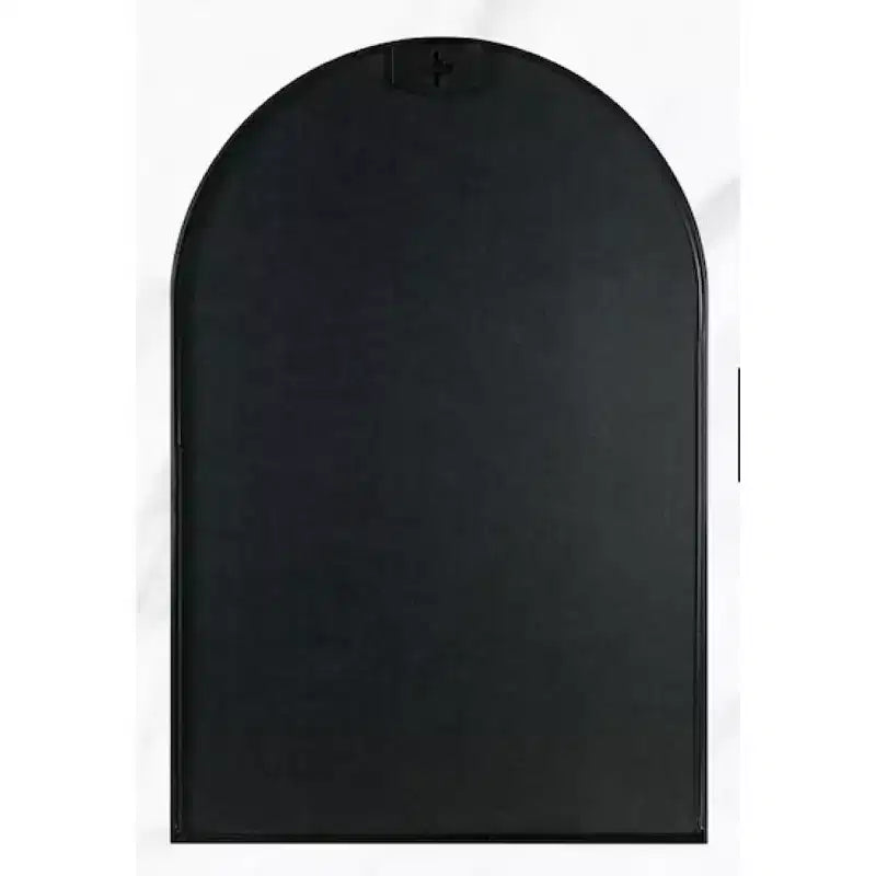 Specchio da parete ad arco per bagno in metallo nero