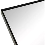 Specchio da parete ad arco per bagno in metallo nero