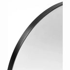 Specchio da parete ad arco per bagno in metallo nero