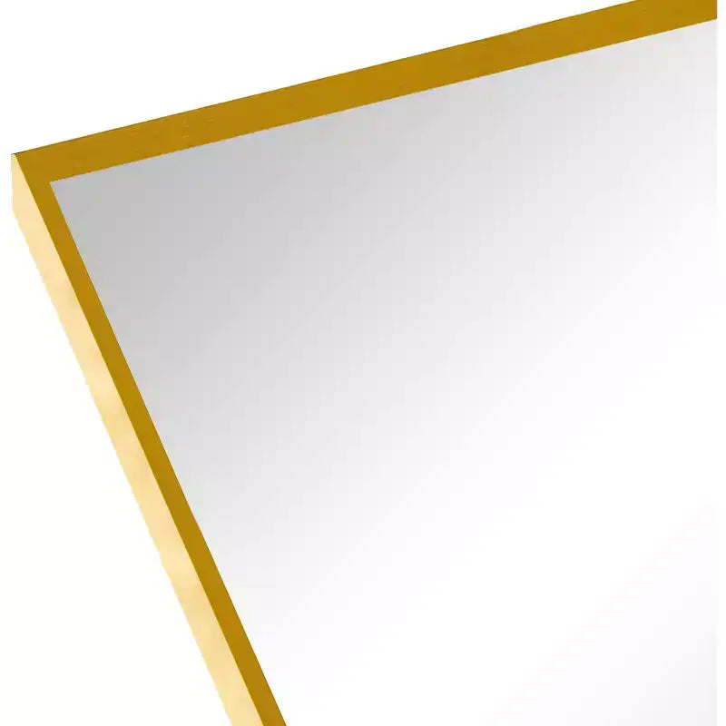 Specchio da parete ad arco dorato per bagno con cornice in metallo