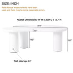 Tavolino da salotto CLIHOME Cloud in stile crema, irregolare, con 3 gambe robuste, elegante tavolino con bordo arrotondato