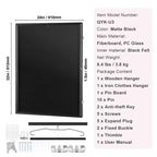 Vetrina espositiva per maglie VEVOR, 61 x 81,3 x 3,8 cm, grande teca sportiva con serratura e 98% di protezione UV in vetro PC e appendini, nera