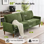 Dyonery 88 Divanetto a Due Posti, Comodi Divani per Soggiorno, Moderno Divanetto Oversize, Grandi Divani per Camera da Letto e Ufficio