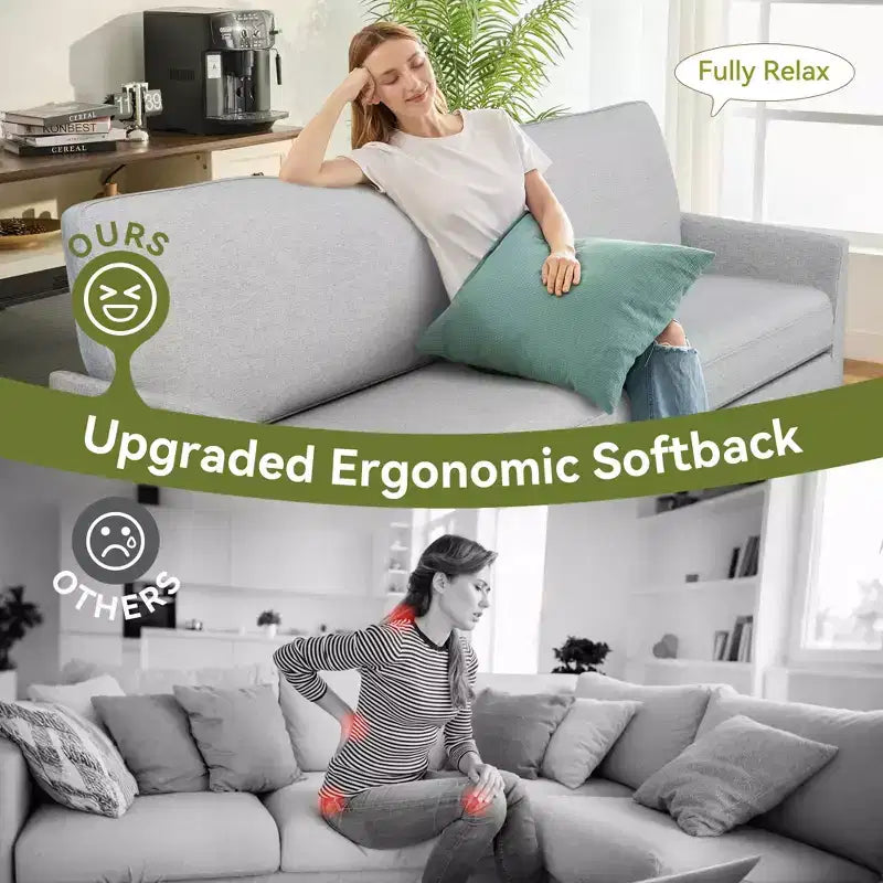 Dyonery 88 Divanetto a Due Posti, Comodi Divani per Soggiorno, Moderno Divanetto Oversize, Grandi Divani per Camera da Letto e Ufficio