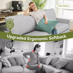 Dyonery 88 Divanetto a Due Posti, Comodi Divani per Soggiorno, Moderno Divanetto Oversize, Grandi Divani per Camera da Letto e Ufficio